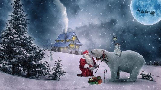 クリスマス、北国、サンタクロース
